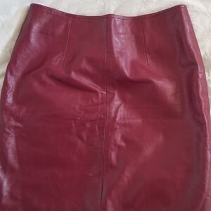 CAMI International Leather skirt Wine Size 6